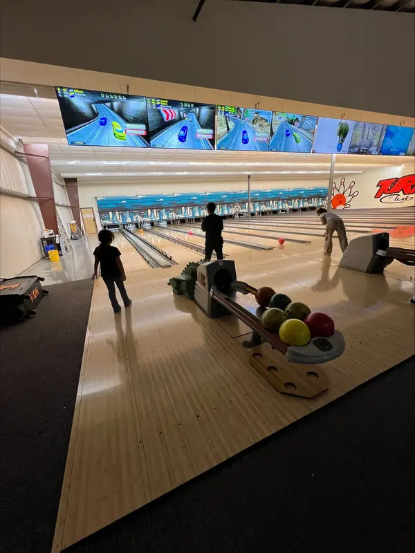 Summer camp outing to a bowling alley